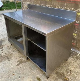 Ερμάριο Ανοιχτό Ανοξείδωτο Με Ανασήκωμα & Ράφια 143x70,5x86Cm Μεταχειρισμένο